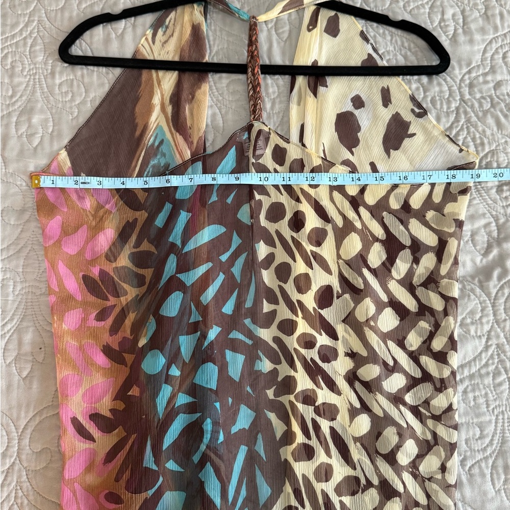 Subtle Luxury Mix Print Silk Scarf Vest One Size - Picture 10 of 12